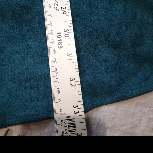 NWT Sugar Lips Size XS EMERALD Green fit and flare Micro suade texture Dress. - Picture 9 of 10